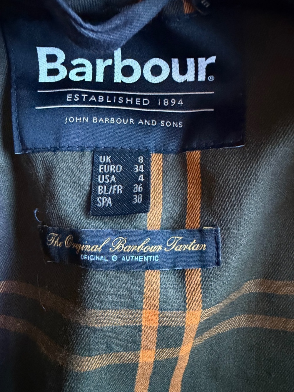 Barbour cropped Beadnell waxed jacket
